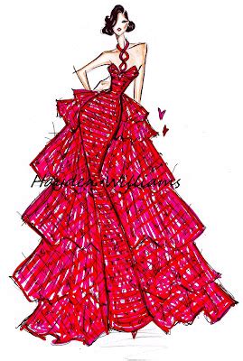Hayden Williams Fashion Illustrations Valentine S Day Couture By