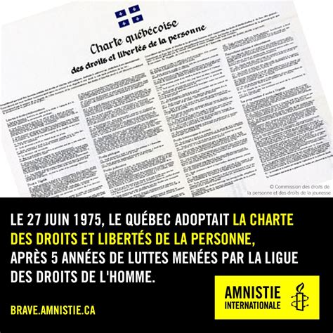 Charte Quebecoise Des Droits De La Personne