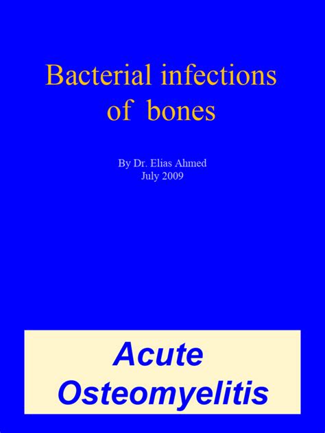 Osteomyelitis Pdf Clinical Medicine Diseases And Disorders