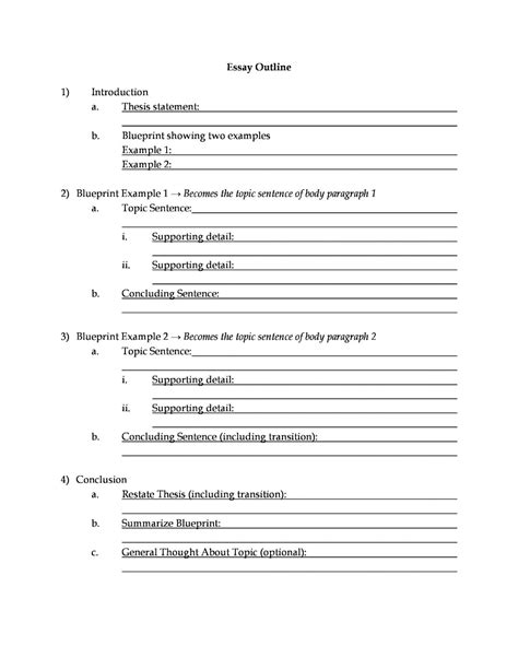 010 Essay Outline Template Example Fill In The Thatsnotus