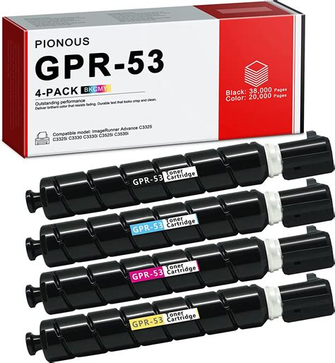 Pionous Gpr 53 Toner Cartridge Compatible Replacement For Canon Gpr53 Imagerunner