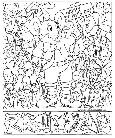 Kids use a key to color the page and reveal a hidden acorn picture. Free Coloring Pages Of Find The Hidden Objects | Chainimage