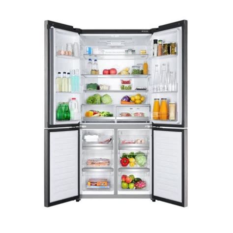 Haier Refrigerator 4 Doors 512 Liter Inverter Glass Black Hrf 530 Tdbg