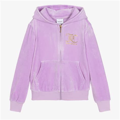 Juicy Couture Purple Velour Zip Up Top Childrensalon Outlet