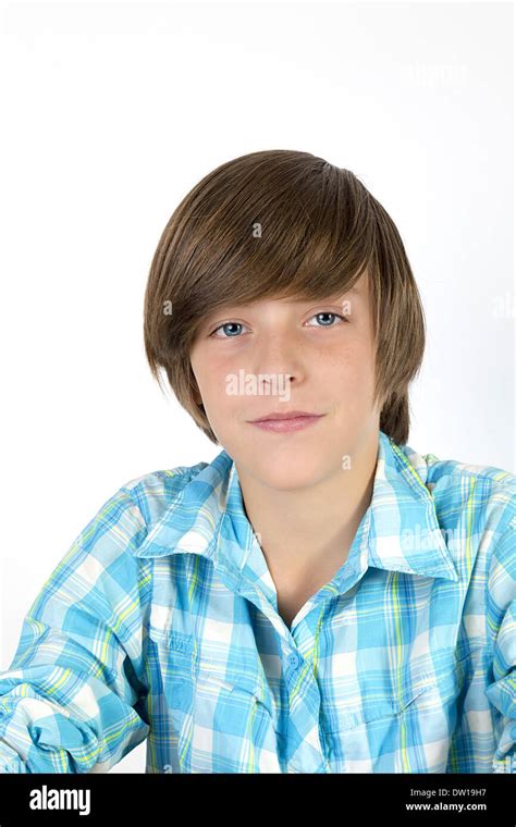 Portrait Of A Teenage Boy Smiling Stock Photo Alamy