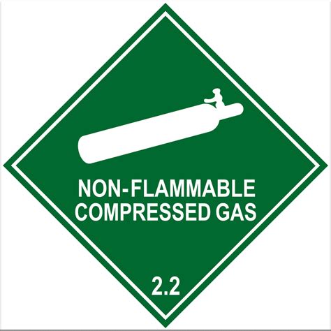 Non Flammable Compressed Gas 22 Labels 10 Pack Markit Graphics