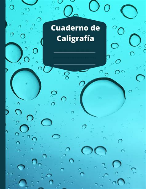 Buy Cuaderno De Caligrafía Gotas De Agua Azul Arcoiris Libro De
