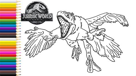 How To Draw Pyroraptor From Jurassic World Dominion Coloring Pages