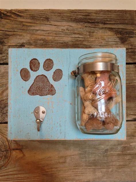 Dog Leash Holder, Leash and Treat Holder, Dog Treat Jar, Pet Station