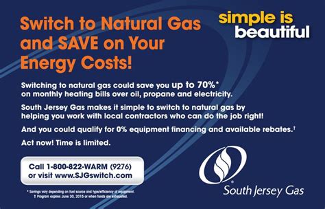 An Advertisement With The Words Switch To Natural Gas And Save On Your