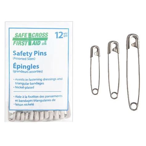 Spi Health And Safety Safety Pins Assrt Pack Of 12 02026 02026