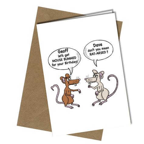 1175 Rude Birthday Funny Card Rat Arsed Boyfriend Brother Husband