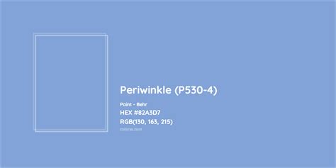 Behr Periwinkle P530 4 Paint Color Codes Similar Paints And Colors