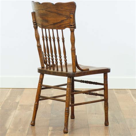 Set Of 4 Vintage Oak Spindle Back Dining Chairs Loveseat Online