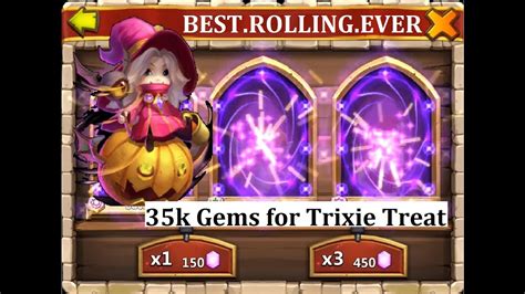 Insane Lucky Rolling Trixie Treat 35k Gems Rolsl New Hero Talent Update