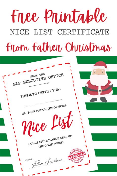 ✓ free for commercial use ✓ high quality images. Free Printable: Nice List Certificate Template - HodgePodgeDays