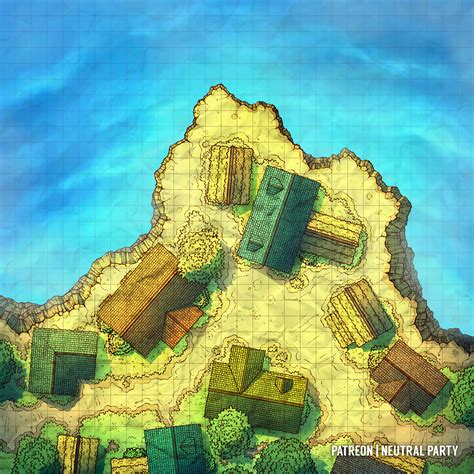 Oc Art Cliffside Village Battlemap Rdnd