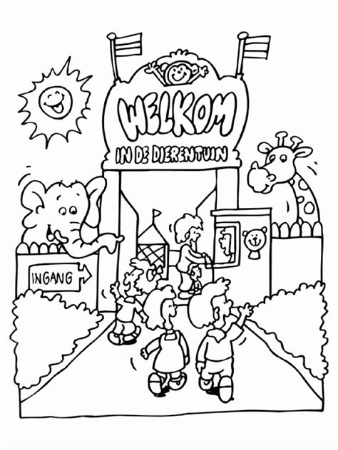 Get This Free Simple Zoo Coloring Pages For Children 33917