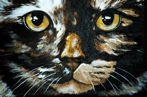 Tortoiseshell Cat Painting By Virginia Sonntag