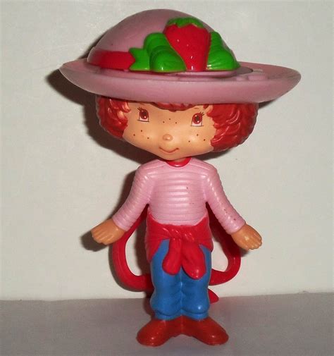 Strawberry Shortcake Plastic Doll W Backpack Clip Loose Used