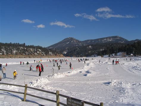 Evergreen Co Ice Skating On Evergreen Lake Photo Picture Image
