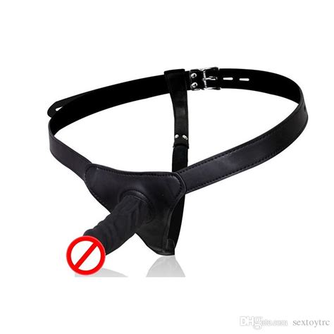 New Design Leather Harness T Back Thong Strap On With Dildo Penis Sexy Costume For Lesbian