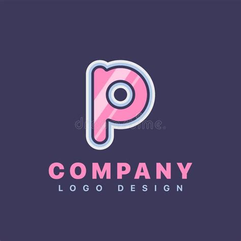 Letter P Logo Design Template Stock Vector Illustration Of Violet