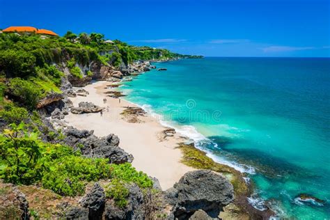 Scenic Sea Landscape Bali High Cliff On Tropical Pantai Beach In Bali