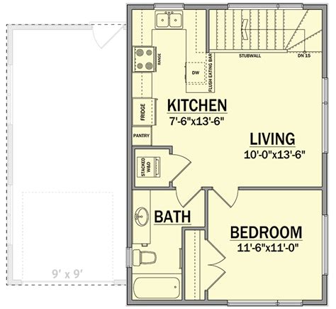 Square Foot Modern Garage Apartment Or Adu Ab Architectural Designs House Plans