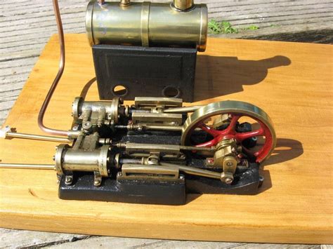 • fully operational micro steam engine • twin cylinders • full operational safety valve • manufactured from copper and brass. twin cylinder model steam engine | eBay | Steam engine ...