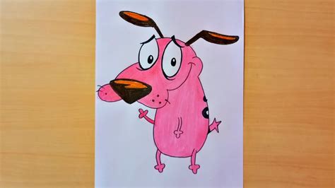 How To Draw Courage The Cowardly Dog Step By Step Easy Youtube