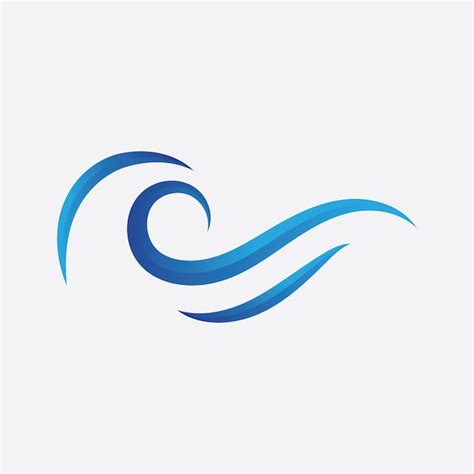 Premium Vector Blue Wave Logo Vector Water Wave Illustration