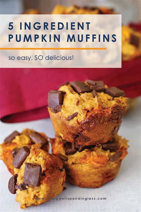 5 Ingredient Pumpkin Muffins Easy Delicious Pumpkin Muffin Recipe