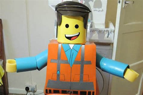 Dad Makes Daughter Incredible Life Sized Lego Man Costume Daily Star