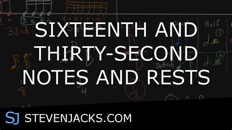 Sixteenth And Thirty Second Notes And Rests Youtube