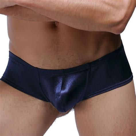 Sexy Mens Smooth Underwear Mini Boxer Briefs Enhance Bulge Pouch Low Rise Short Ebay