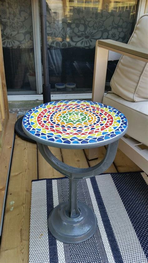 Mosaic Outdoor Side Table Outdoor Side Table Outdoor Table Outdoor