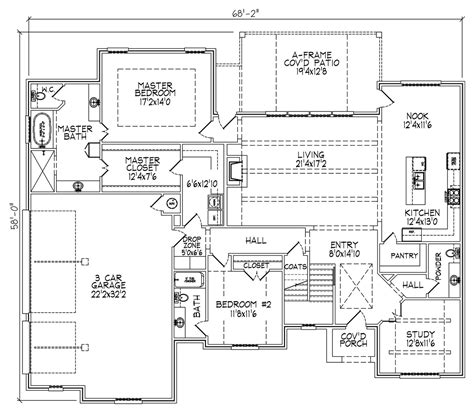Single Story 3 Bedroom Open Floor Plans A Three Bedroom House Is A