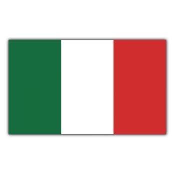 It differs from the french flag only by the left stripe that has green color, not blue. Flag - Italien 001 | Blandede Stickers