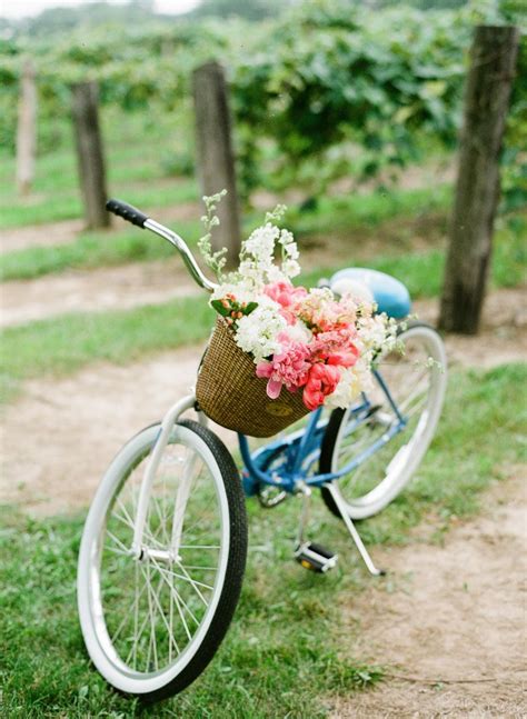 Preppy Gold Michigan Vineyard Wedding Bicycle Wedding Bicycle Bike