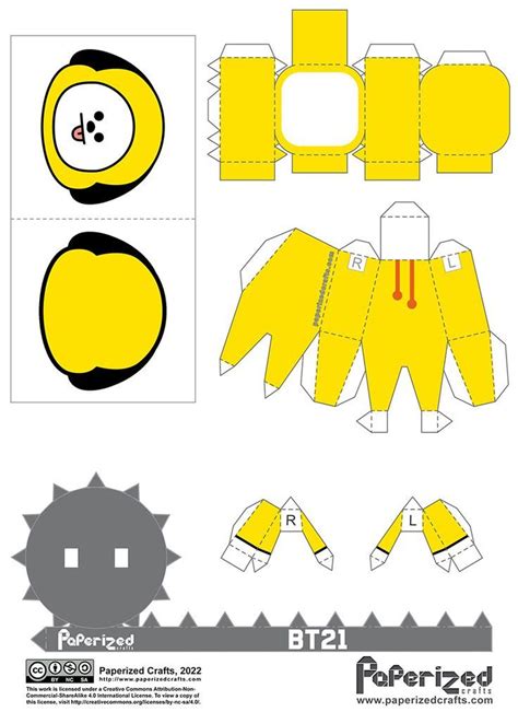 Bt21 Chimmy Papercraft Paper Doll Template Paper Toys Template