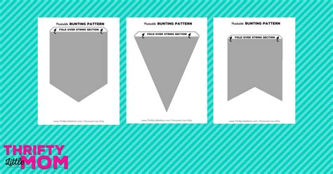 3 Printable Bunting Template Designs For Party Or Home Decor