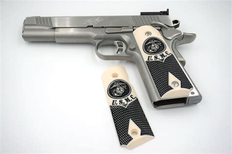 1911 Full Size Usmc Custom Grips Colt Sig Sandw Kimber Ria Etsy