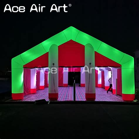 Outdoor Large Inflatable Wedding Event House Tent With Led Lights And