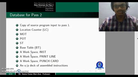 System Programming Lecture 7 Assembler Data Structure And Pass I