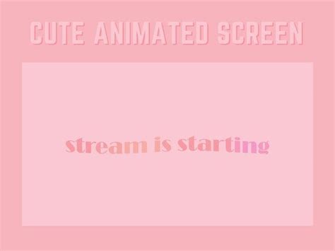 5x Pink Animated Screen Pack Intermission Starting Soon Etsy In 2022
