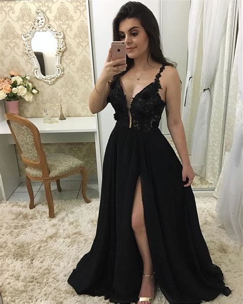 Black Chiffon Prom Dress Full Length Evening Dress Bridesmaid Dress On