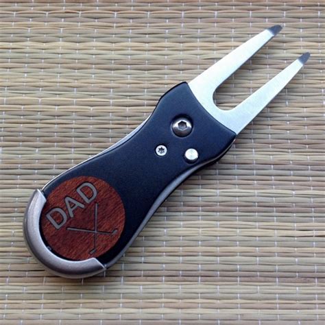 Personalized Golf Ball Marker And Golf Divot Tool Switch Blade Style