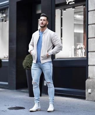 They can be worn with many different outfits and through various seasons. How to Wear a Beige Bomber Jacket For Men (56 looks ...