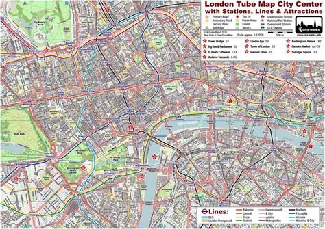 Central London Tube Map Streets Stations And Lines